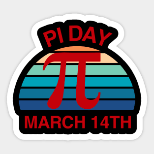 Pi Day -March 14th Sticker